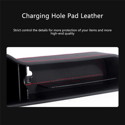 Universal Car Seat Gap Organizer | Faux Leather Storage Solution for Essentials