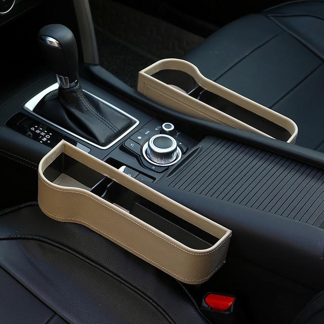 Universal Car Seat Gap Organizer | Faux Leather Storage Solution for Essentials