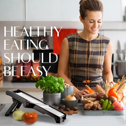 Mandoline Slicer, Adjustable Mandoline Slicer with Cut Resistant Gloves, Vegetable Slicer, Kitchen Gadget for Food Prep