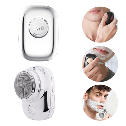 Compact USB Rechargeable Men's Electric Shaver – Waterproof Travel Razor with 60-Minute Runtime for On-the-Go Grooming