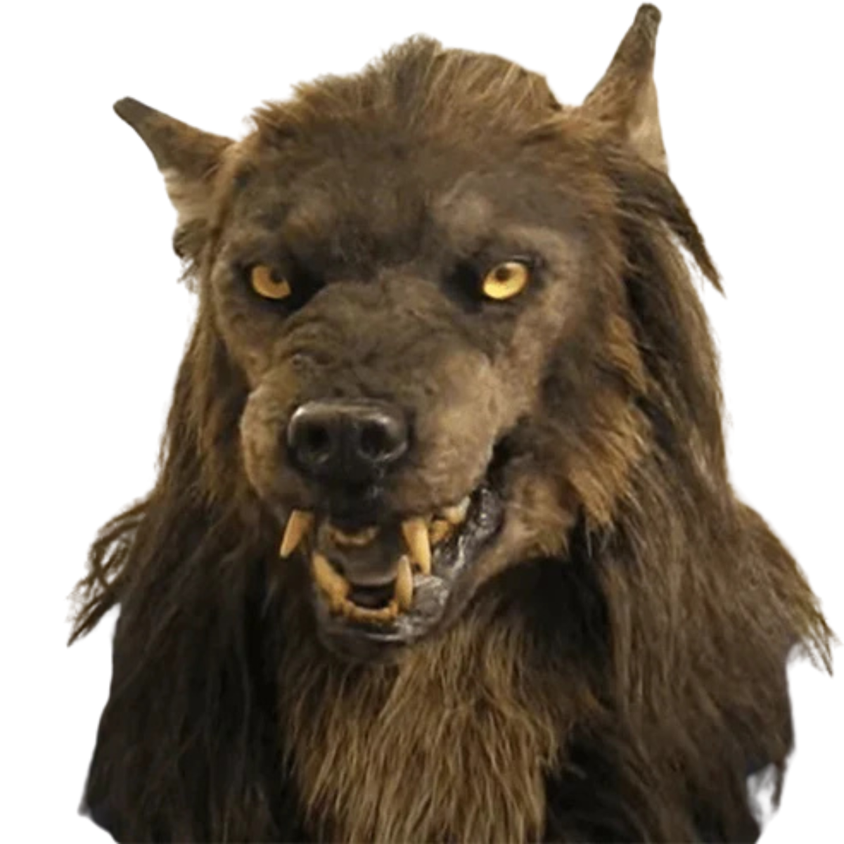 Lifelike Werewolf Mask with Faux Fur for Adults | Full Head Silicone Wolf Costume Mask | Halloween Party, Cosplay & Costume Events