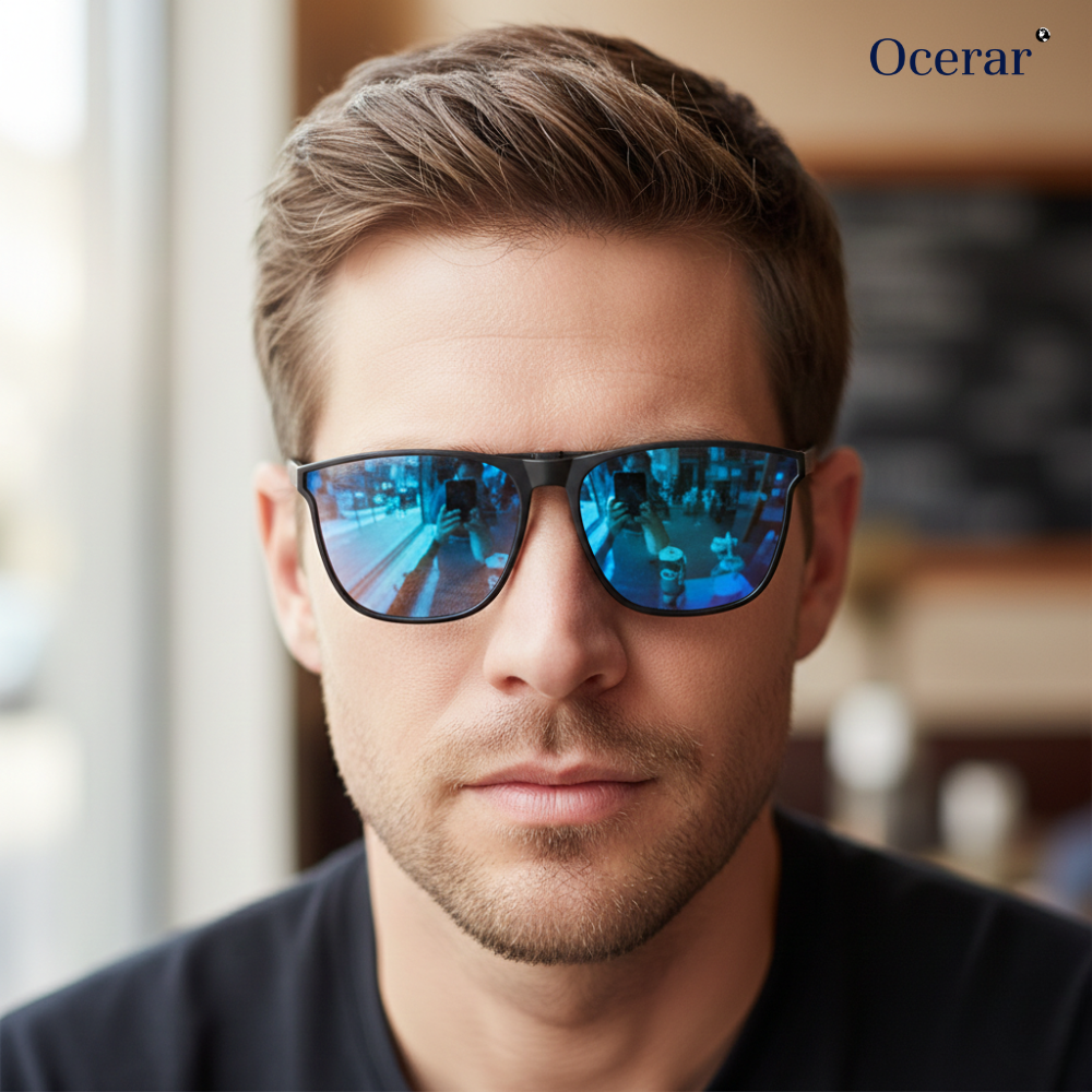 Polarized Clip-On Sunglasses for Prescription Glasses – Flip-Up Magnetic Lens Attachment UV400 Protection for Driving Outdoor Activities Eye