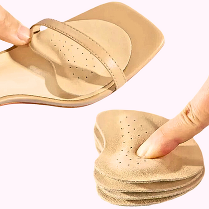 Cushioned Forefoot Pads for Women's Sandals – Metatarsal Support Inserts with Gripping Surface for Heels & Slides