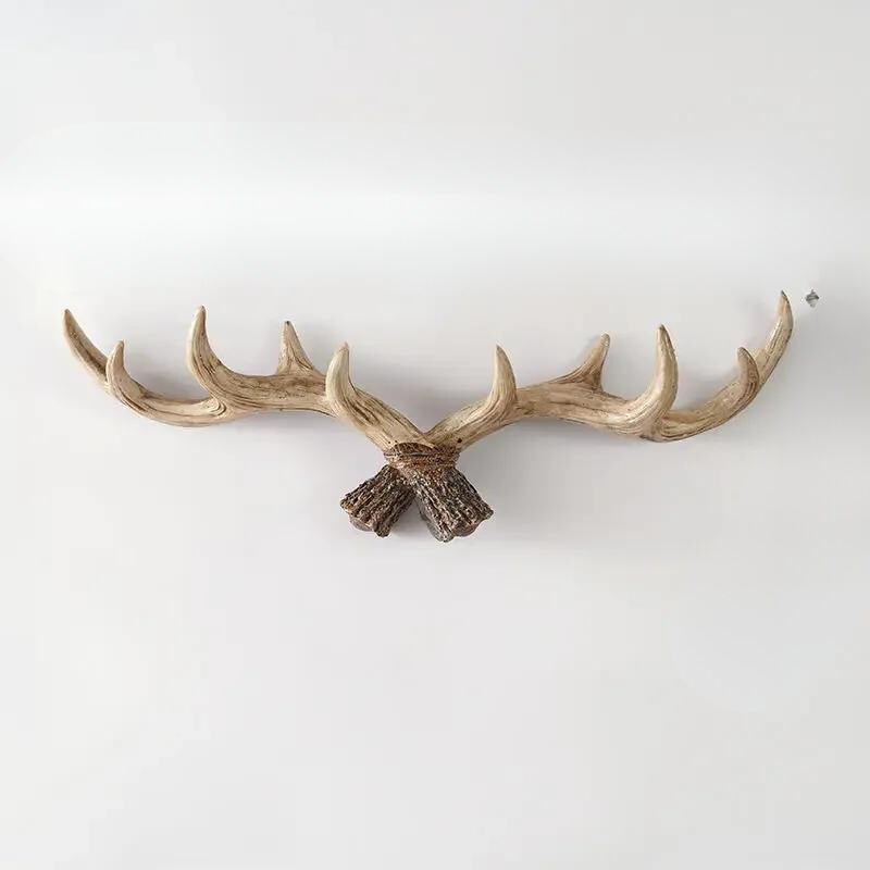 Resin Antler Hooks for Entryway Rustic Brown Black Wall-Mounted Hallway Coat Hanger Organizer for Bags Hats Scarves Home Bedroom Storage