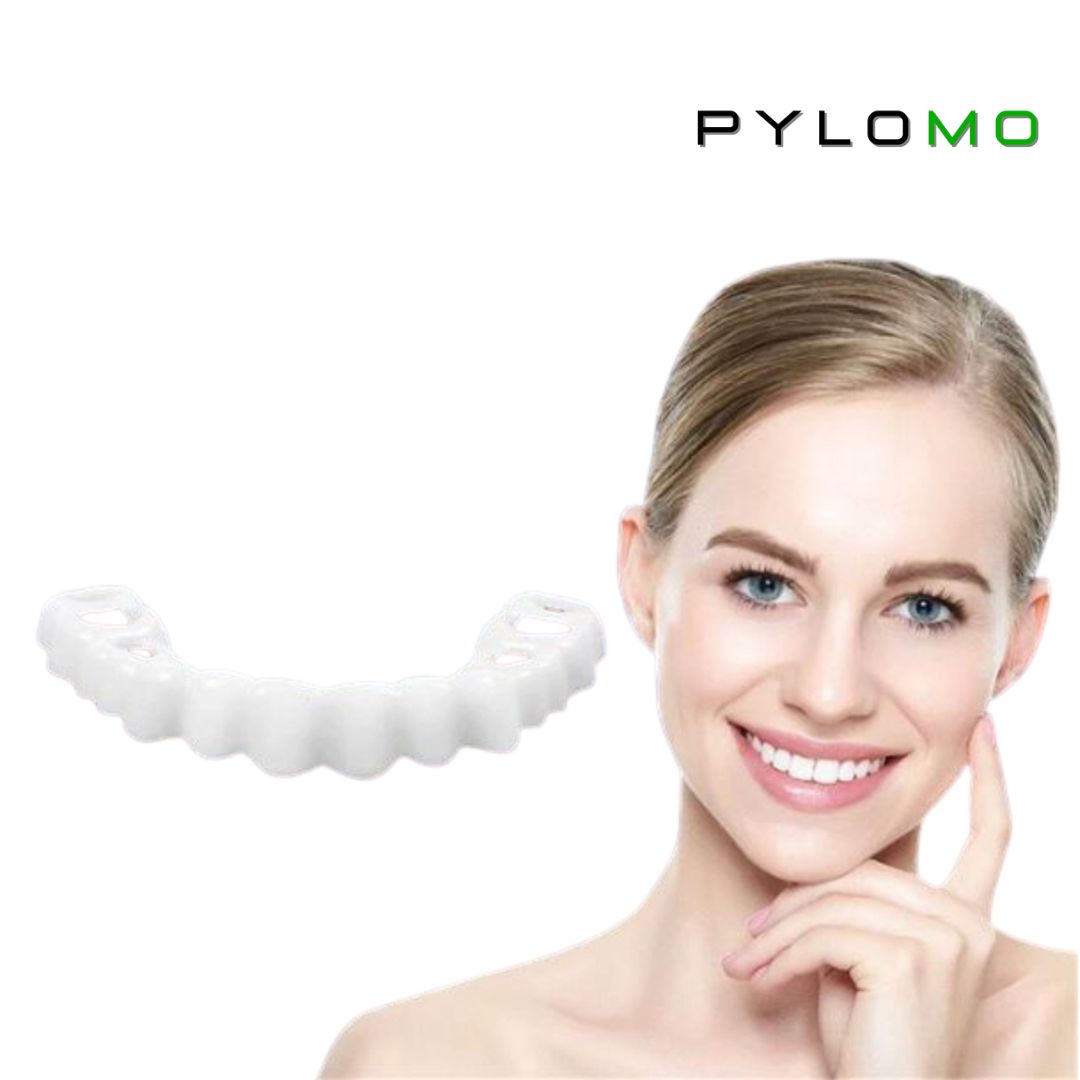 Clip-On Cosmetic Tooth Veneers – Temporary Smile Cover with Heat-Moldable Fit for Natural White Appearance