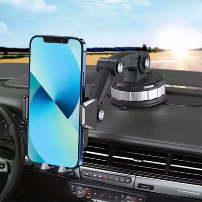 Car Phone Mount with Strong Suction Cup, 360° Rotating, One-Hand Use