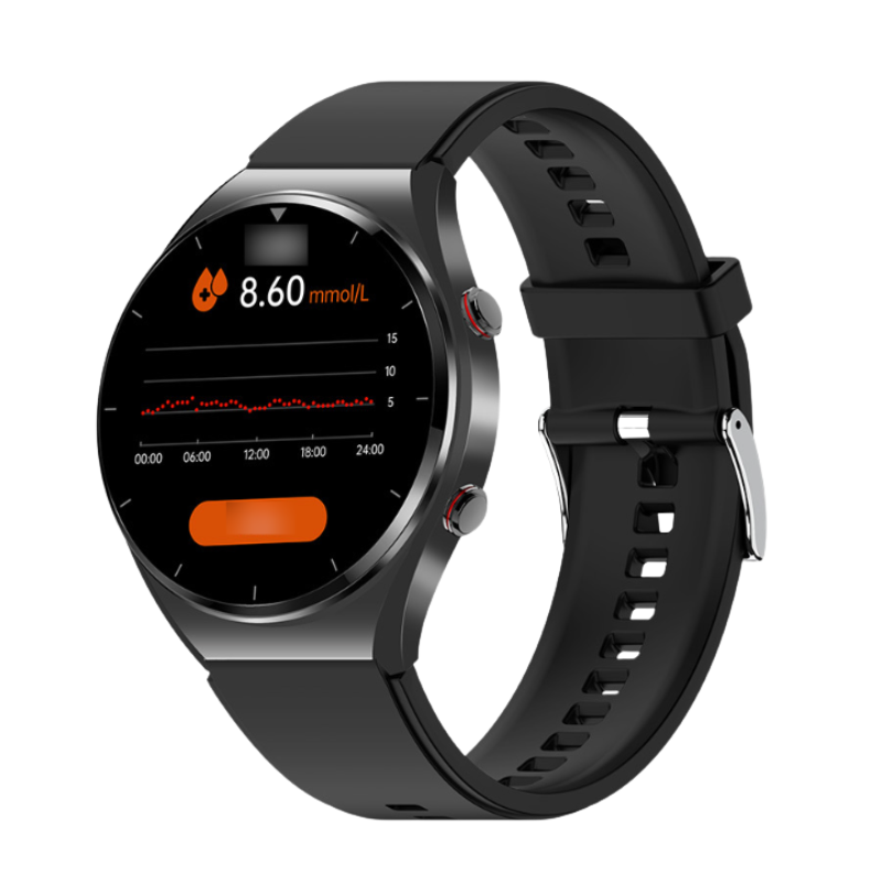 Health Smartwatch with Blood Glucose Monitor ECG Heart Rate Tracker Blood Pressure Sensor for Fitness Wellness Daily Use Men Women