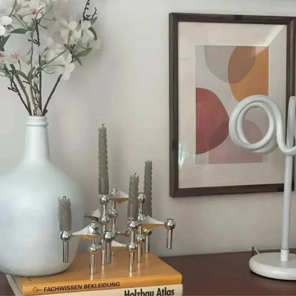 Sleek Contemporary Metal Candle Holder