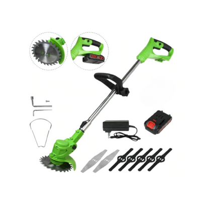Battery-Powered Lawn Edger 24V Rechargeable Yard Tool 6-Inch Cutting Head Adjustable Shaft Handheld Garden Equipment for Edges Walkways