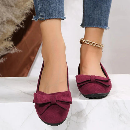 Women's Cushioned Ballet Flats with Arch Support – Lightweight Slip-On Shoes for All-Day Comfort