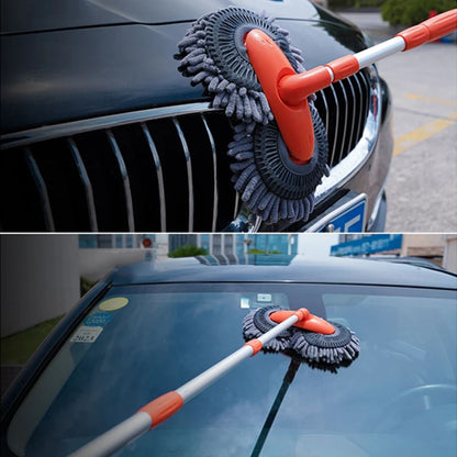 Extendable Car Wash Brush with Telescopic Handle & 360° Rotating Head for Vehicles, RVs, Windows & More