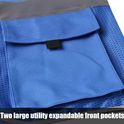 High-Visibility Safety Vest with Reflective Strips for Construction Workers & Road Crew – Breathable Workwear for Day & Night