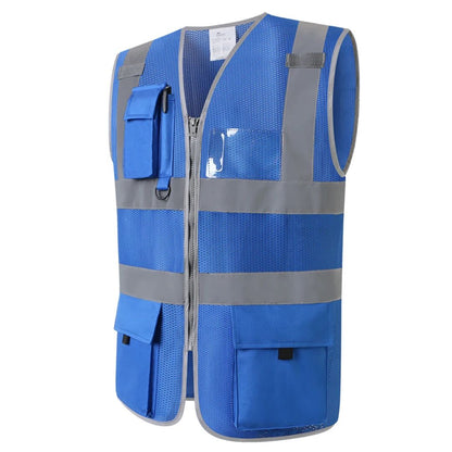 High-Visibility Safety Vest with Reflective Strips for Construction Workers & Road Crew – Breathable Workwear for Day & Night