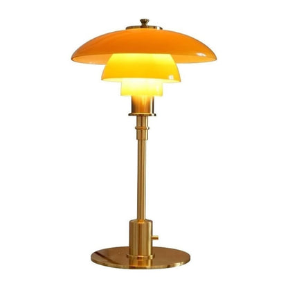 Glass Globe LED Table Lamp with Metallic Base – Modern Scandinavian Accent Lighting for Bedroom, Living Room, Office & Study