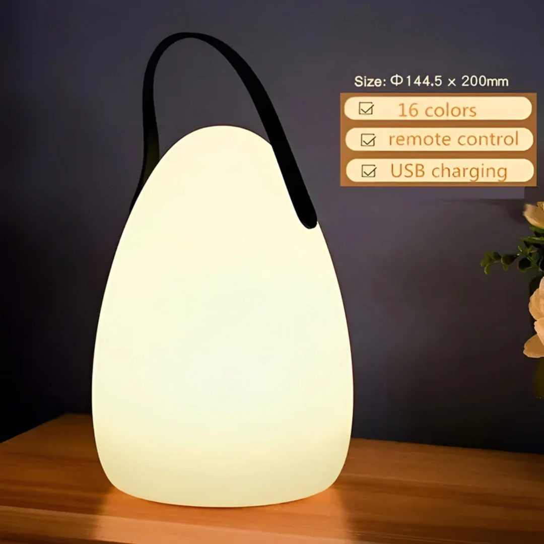 Rechargeable Cordless LED Table Lamp Waterproof Touch Control Indoor Outdoor Portable Accent Light with 16 Color Modes for Patio Bedroom
