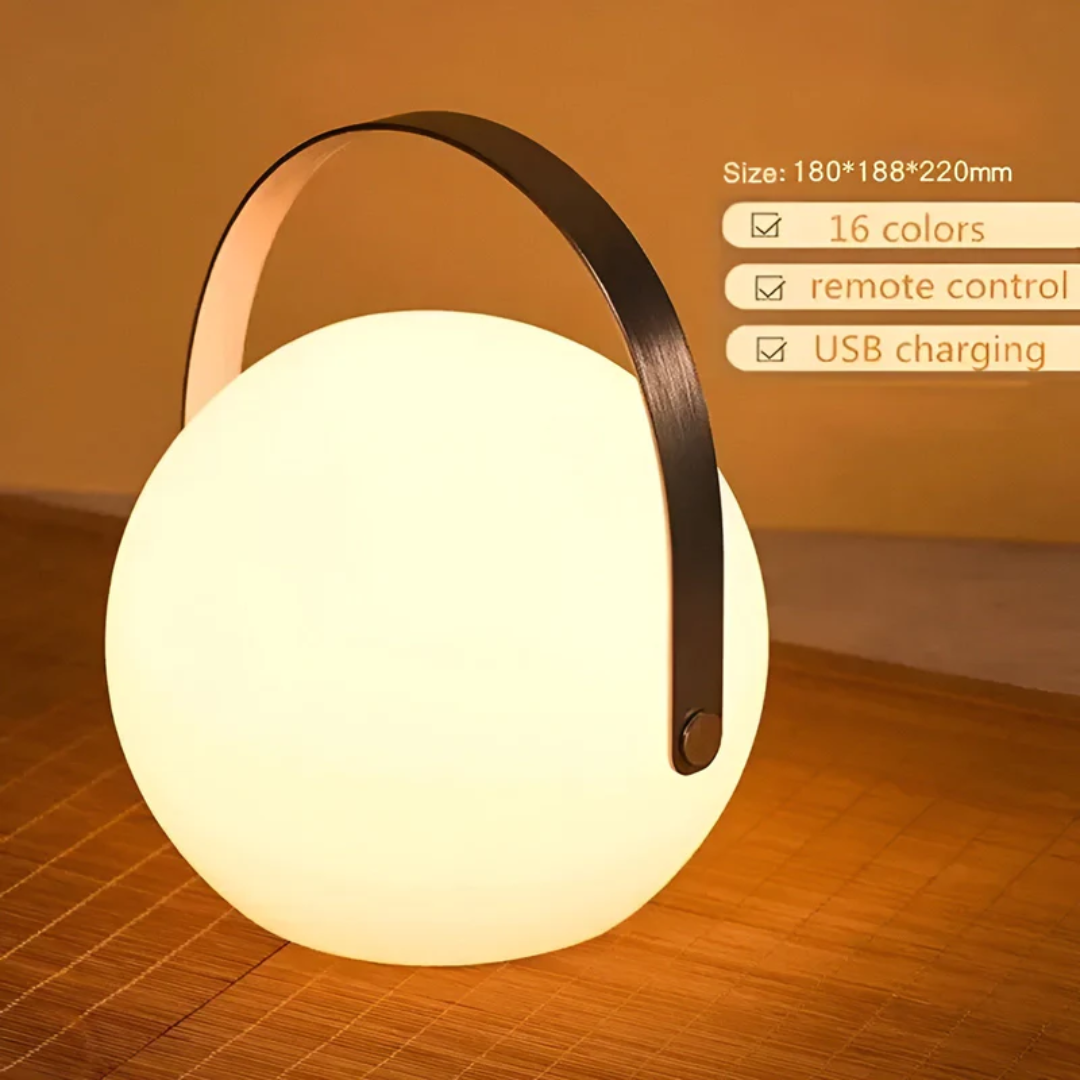 Rechargeable Cordless LED Table Lamp Waterproof Portable Indoor Outdoor Lighting 16 Color Settings Remote Control for Patio Camping Bedside