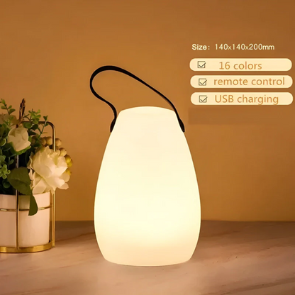 Rechargeable Cordless LED Table Lamp Waterproof Touch Control Indoor Outdoor Portable Accent Light with 16 Color Modes for Patio Bedroom