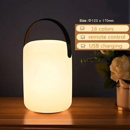 Rechargeable Cordless LED Table Lamp Waterproof Touch Control Indoor Outdoor Portable Accent Light with 16 Color Modes for Patio Bedroom