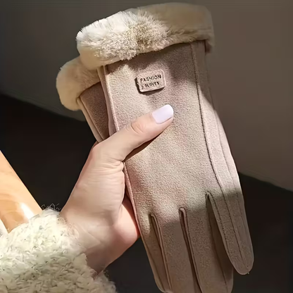 Touchscreen Winter Gloves with Plush Fleece Lining for Women – Cold Weather Texting Gloves