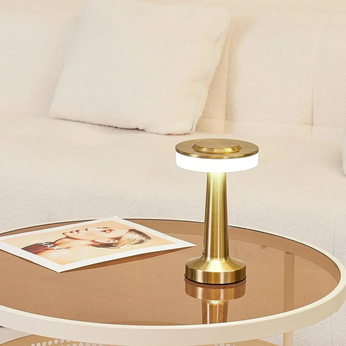 Cordless LED Accent Lamp with Dimming & Color Temperature Control for Bedrooms, Restaurants & Living Rooms