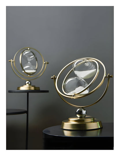 GleamHour Hourglass Sand Timer - Brass Frame, 30 Minute Measurement