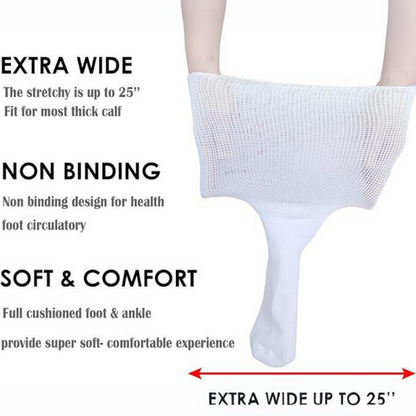 Max Comfort | Extra Wide Diabetic Socks with Non-Restrictive Fit | Ideal for Swollen Feet and Legs