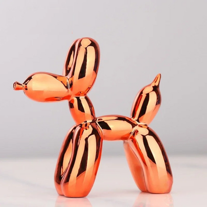 Resin Balloon Dog Sculpture – Modern Pop Art Figurine for Shelf, Desk & Home Decor in 3 Sizes