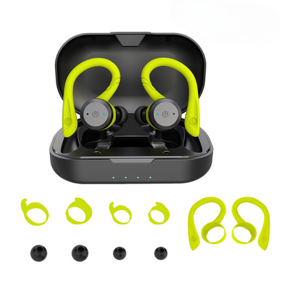 Waterproof Wireless Earbuds for Swimming & Running, 20-Hour Battery, IPX7 Sport Headphones with Bluetooth 5.0, Secure-Fit Earphones for