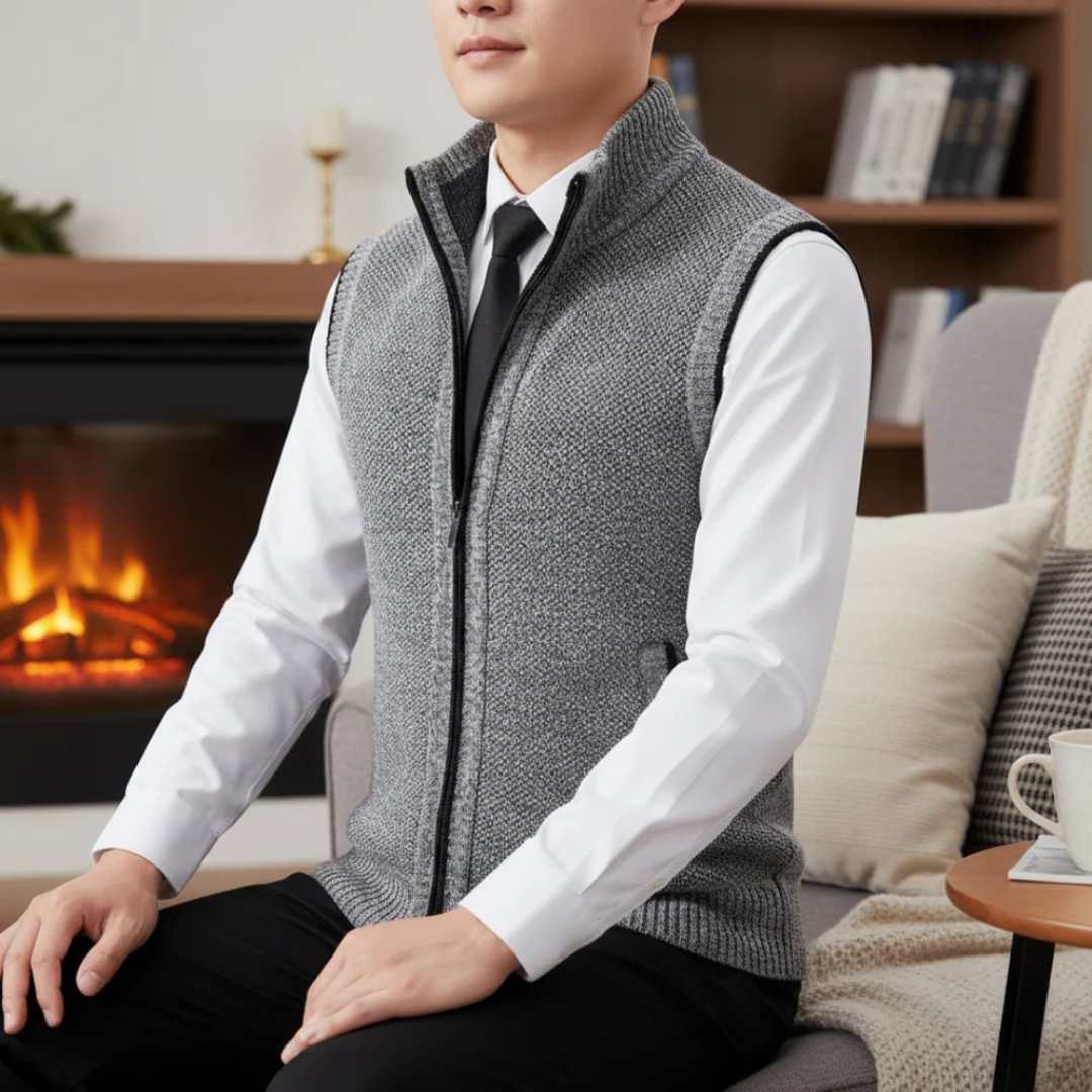 Men's Insulated Zip-Up Vest – Lightweight Layering Sleeveless Jacket for Fall Winter Spring | Tailored Fit Bodywarmer Gilet