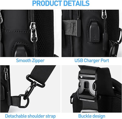 UrbanLite | Compact Crossbody Sling Backpack with Ample Storage | Lightweight Design for Travel and Everyday Use
