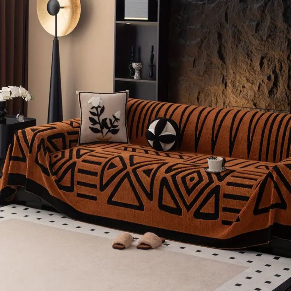 Urban Maze Sofa Cover - Premium Microfiber, Pet-Friendly Design