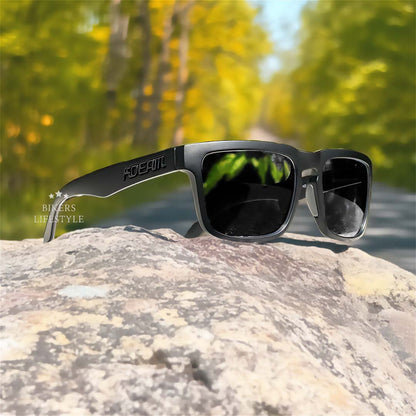Wraparound Sport Sunglasses Polarized UV400 Shield for Men Women Motorcycle Cycling Driving Outdoor Activities Lightweight Shatterproof Lens