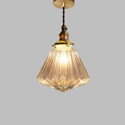 Glass Drop Pendant Light 6 in Clear Crystal Shade E27 Socket Kitchen Island Dining Table Overhead Fixture Scandinavian Minimalist Style for