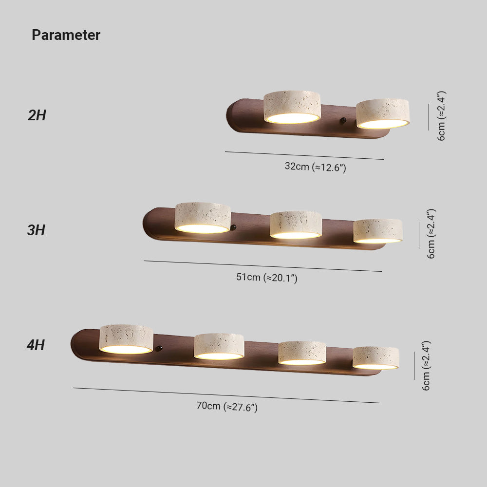 Natural Travertine Stone Wall Sconce – Modern Indoor Accent Light with Hardwired LED for Bedroom, Hallway & Living Room