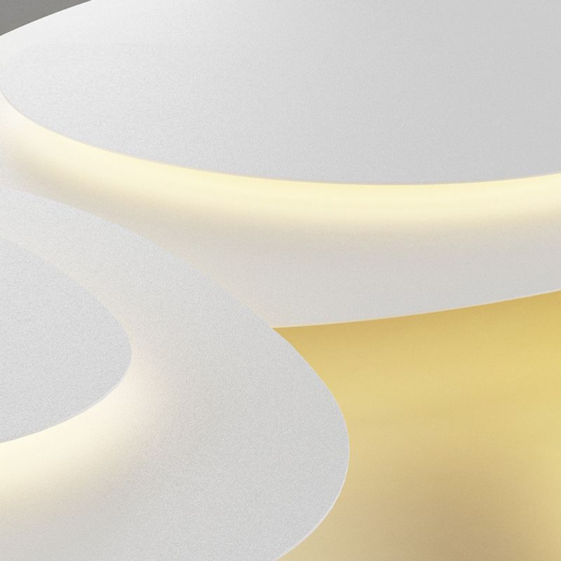 LED Flush Mount Ceiling Light 43 in White Metal Three-Disc Organic Shape Dimmable for Living Room Bedroom Dining Room Contemporary Home Ligh