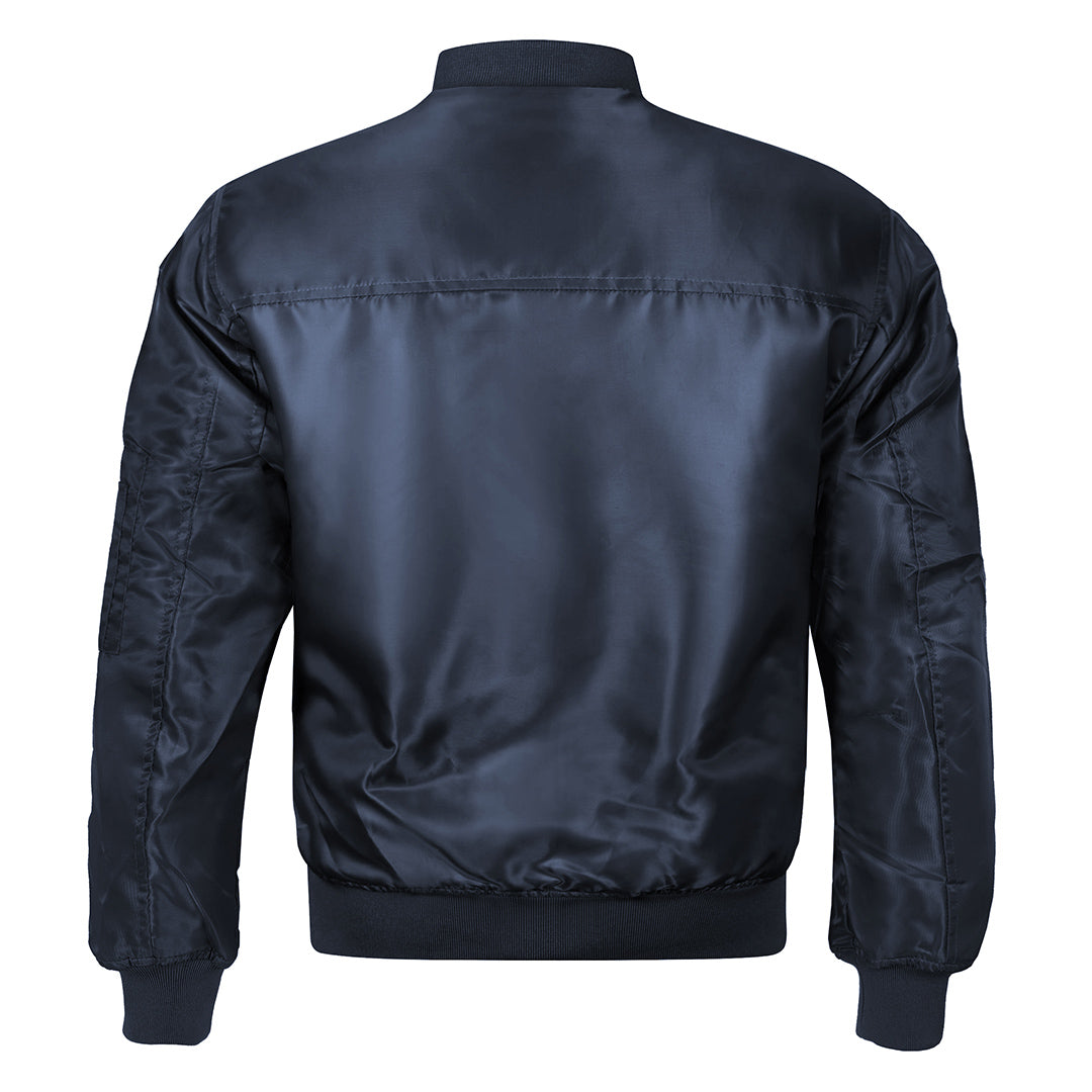Men's Water-Resistant Polyester Bomber Jacket with Scratch-Proof Coating for Everyday Wear