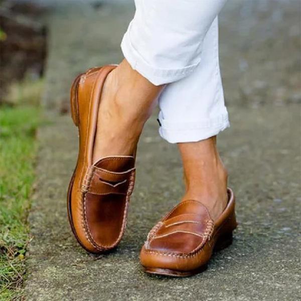 Men's Leather Slip-On Loafers Tan Brown Khaki Dress Casual Moccasin Shoes for Work Office Daily Wear