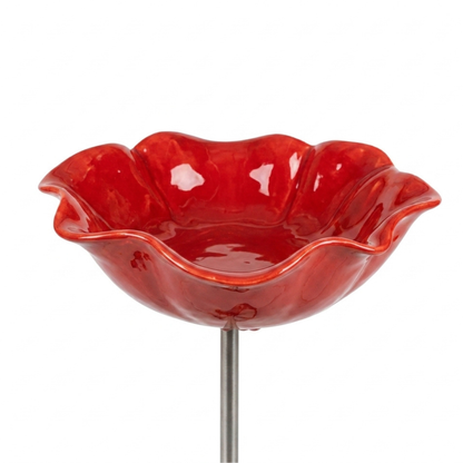 Flower-Shaped Bird Bath & Bee Watering Station Garden Stake for Hummingbirds Butterflies Pollinators Backyard Decor