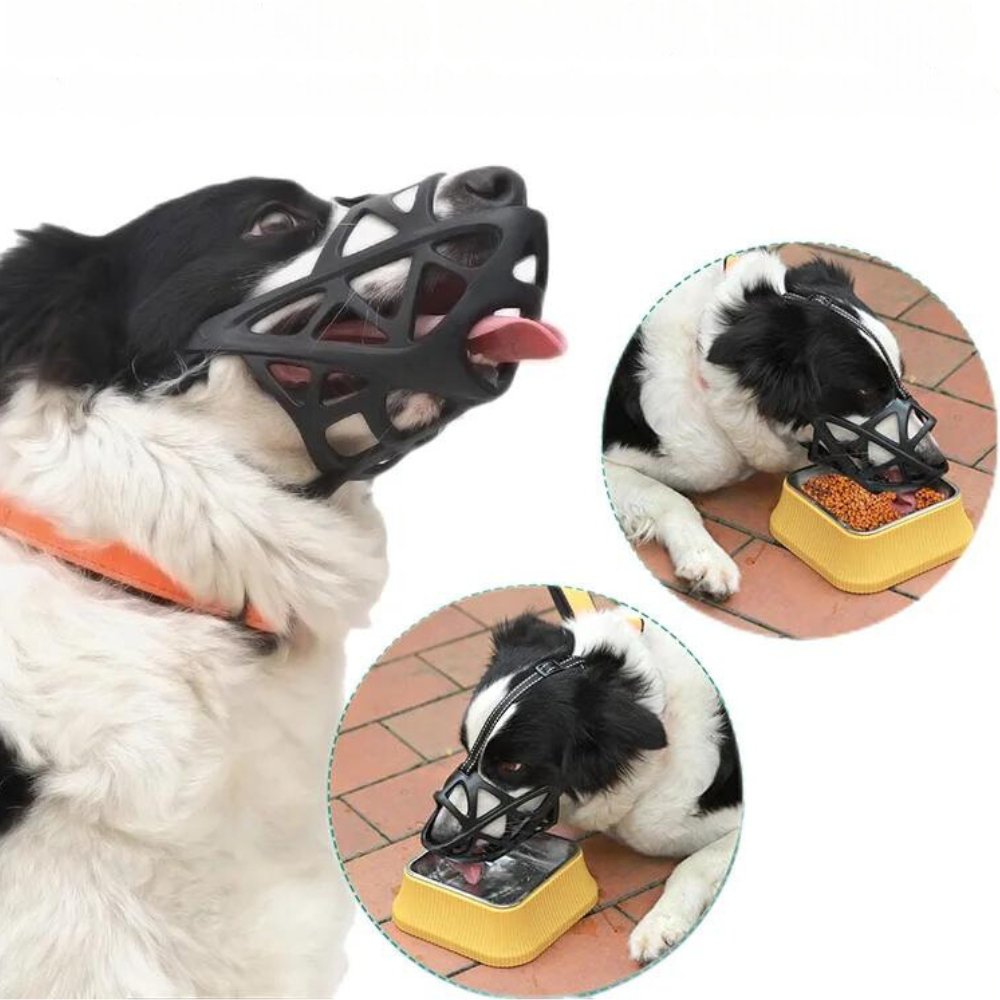Breathable Safety Muzzle for Dogs – Adjustable Straps, Lightweight Mesh, Panting-Friendly Design for Training & Outdoor Walks