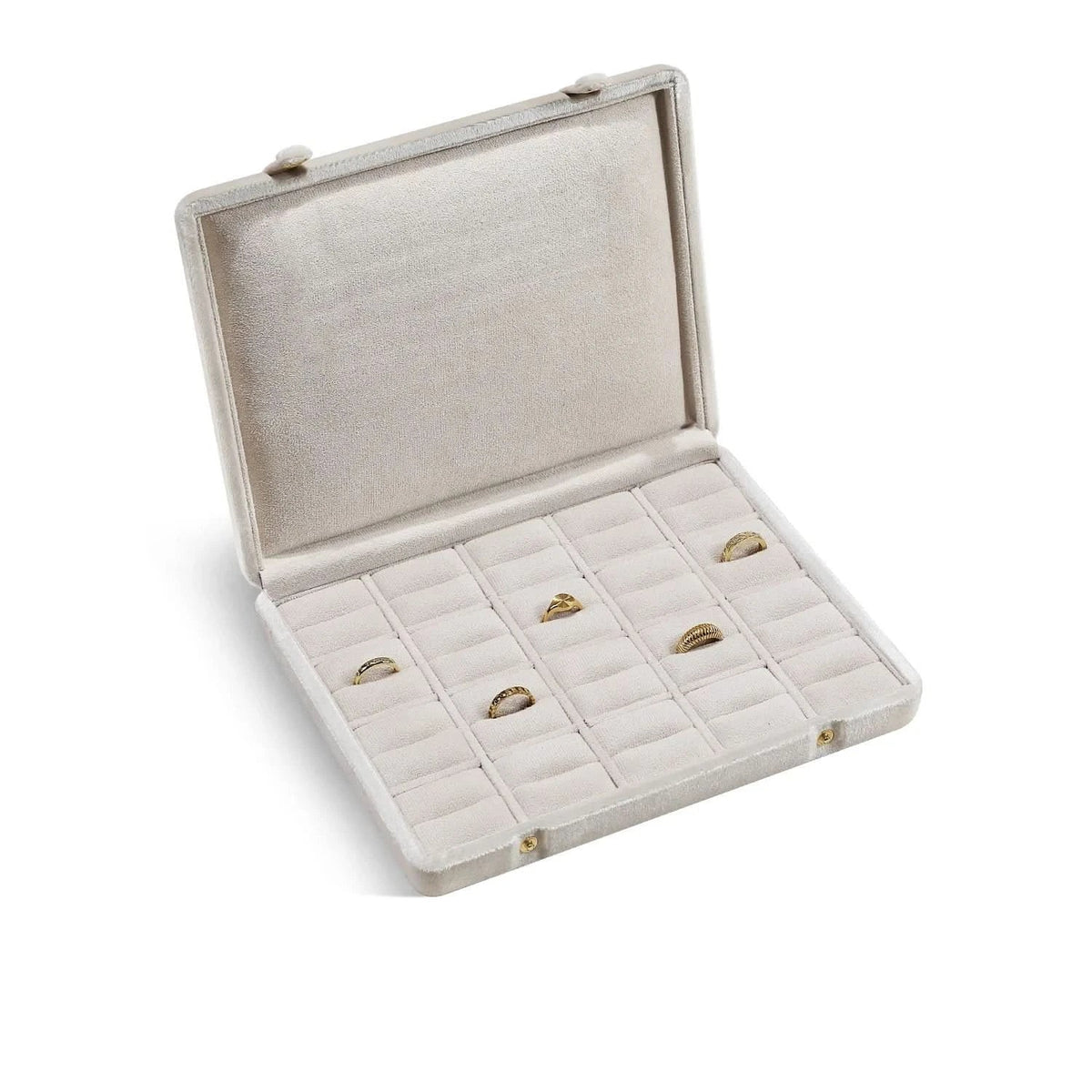 LUXENEST – Elegant Velvet Jewelry Case for Vanity Organization