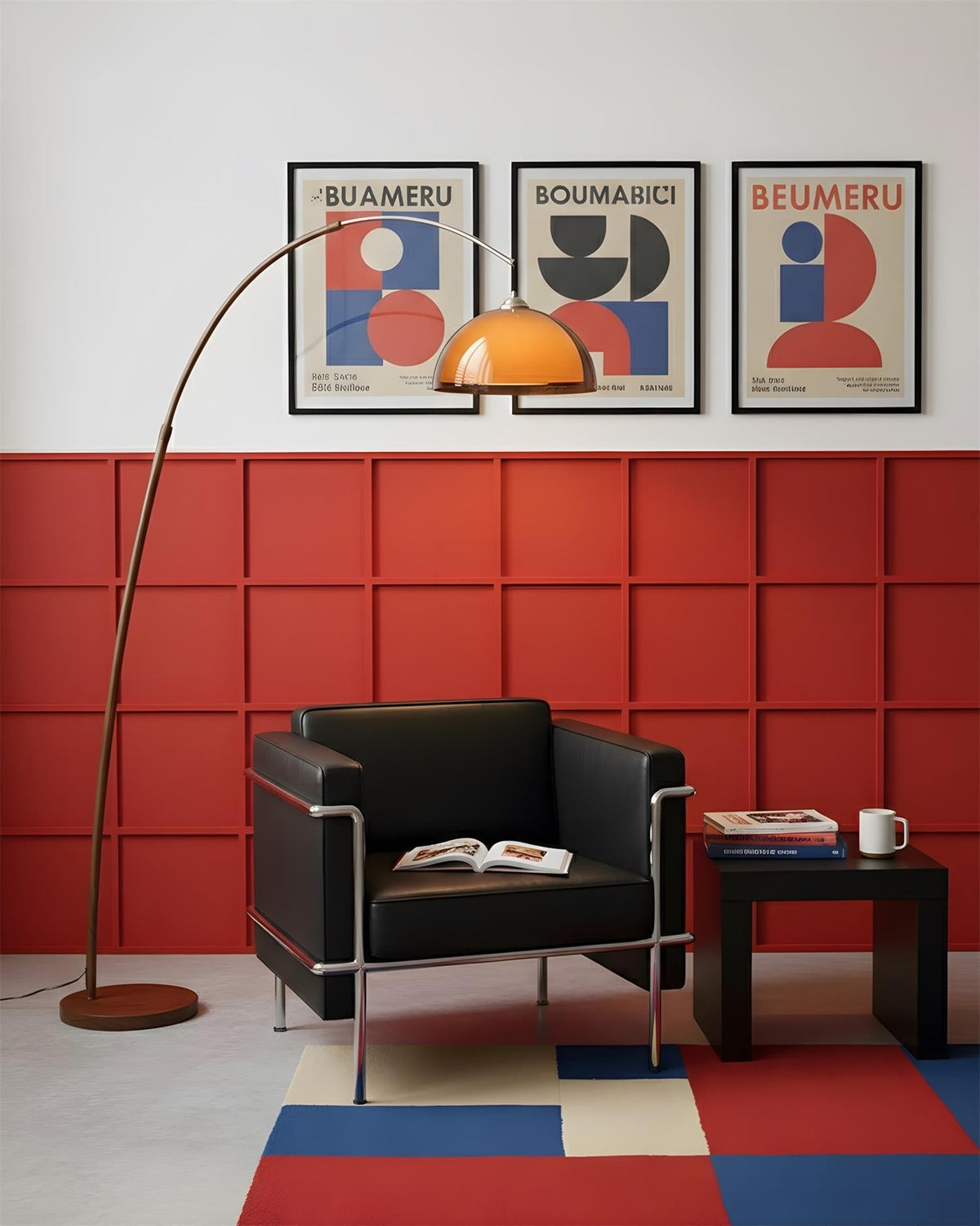 Arc Floor Lamp 65 Inch Adjustable Height Metal Amber Dome Shade Reading Light Over Couch Corner Seating Mid-Century Modern E26 Base Foot Swi