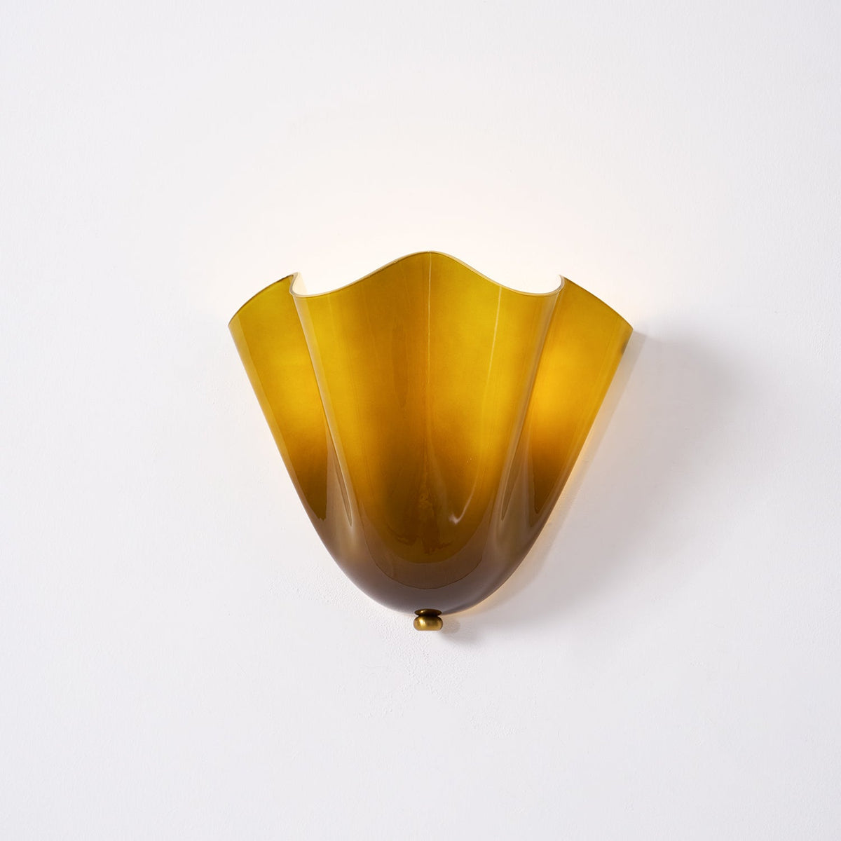 Curved Petal Glass Wall Sconce with Metal Accent for Bedroom, Hallway & Living Room – G9 LED Hardwired Modern Ambient Light Fixture