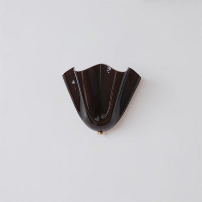 Dual-Socket Sconce Light with Textured Glass Shade in Warm Tones for Entryways & Powder Rooms