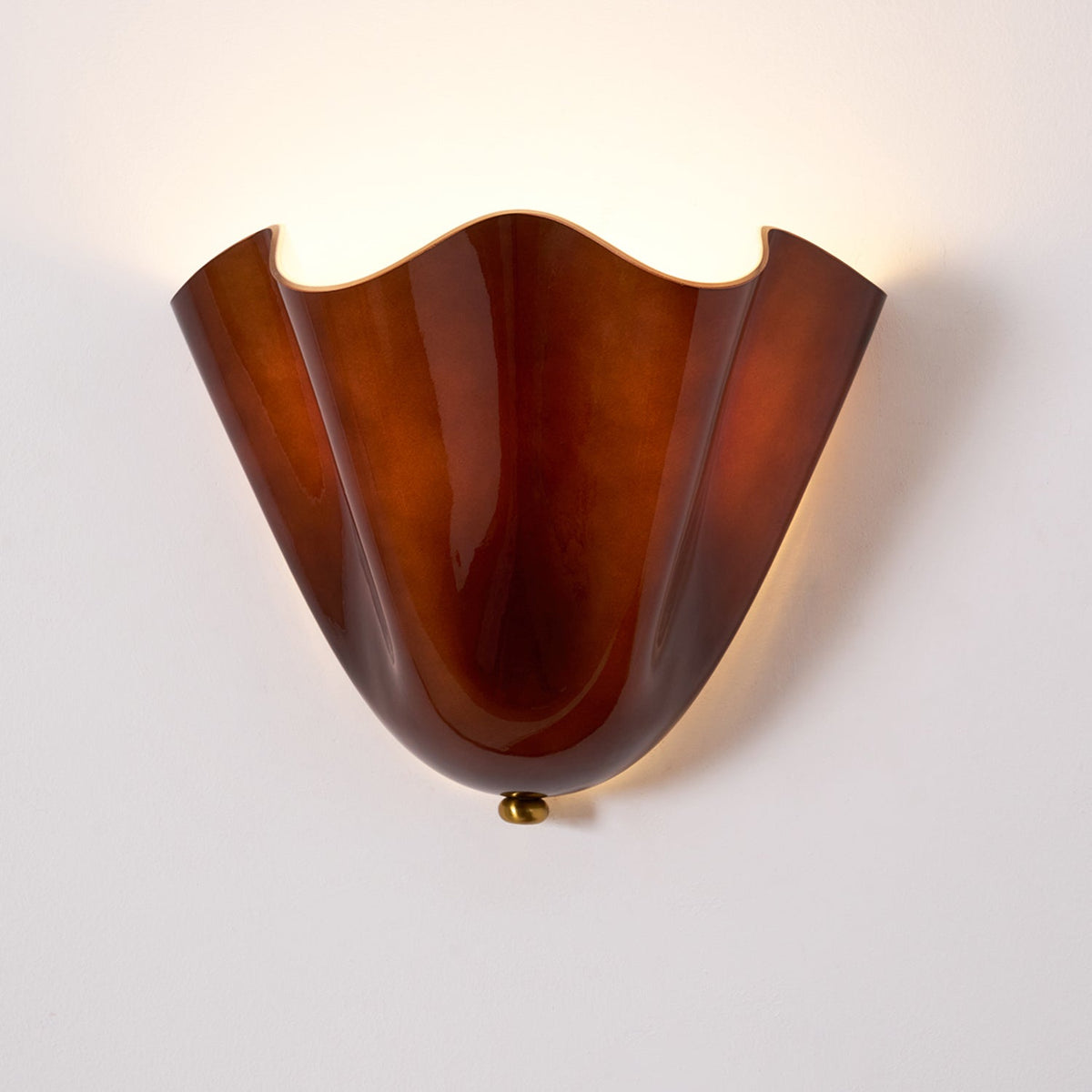 Curved Petal Glass Wall Sconce with Metal Accent for Bedroom, Hallway & Living Room – G9 LED Hardwired Modern Ambient Light Fixture