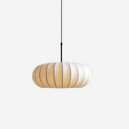 Fabric Drum Shade Hanging Lamp 20-Inch Diameter Height-Adjustable Drop Light for Dining Table Kitchen Counter Island White Black Finish Mode