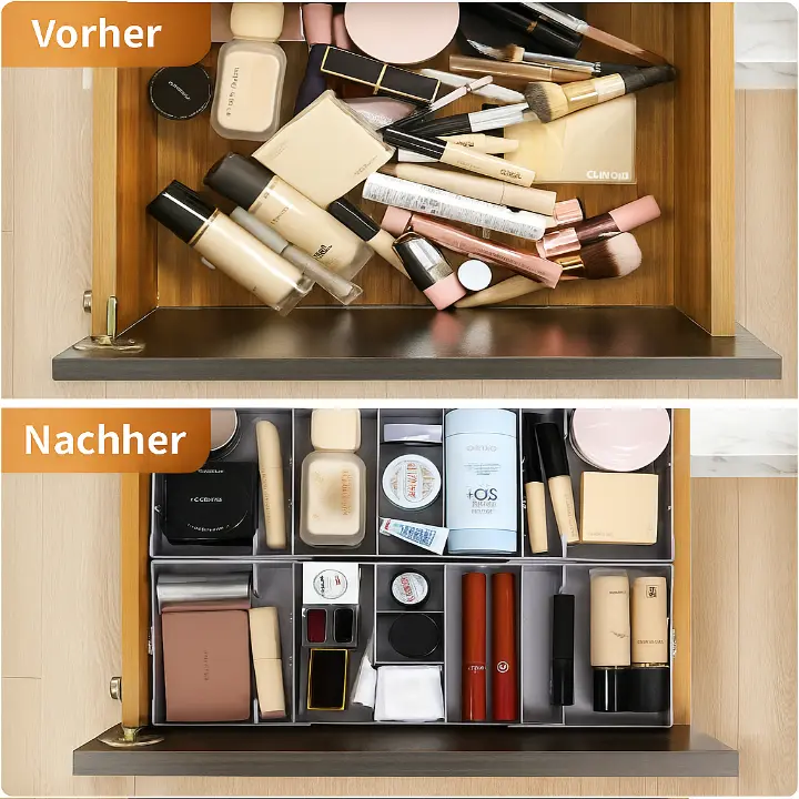 Versatile 3-Tier Drawer Organizer with Adjustable Dividers | Space-Saving Solution for Clutter-Free Living