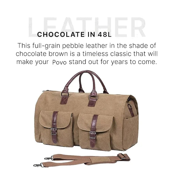Versatile 3-in-1 Convertible Duffle Bag with Garment Storage | Stylish Travel Solution for Organization