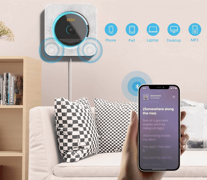 Versatile CD Player with Bluetooth & FM Radio | Crystal Clear Sound for Home Entertainment