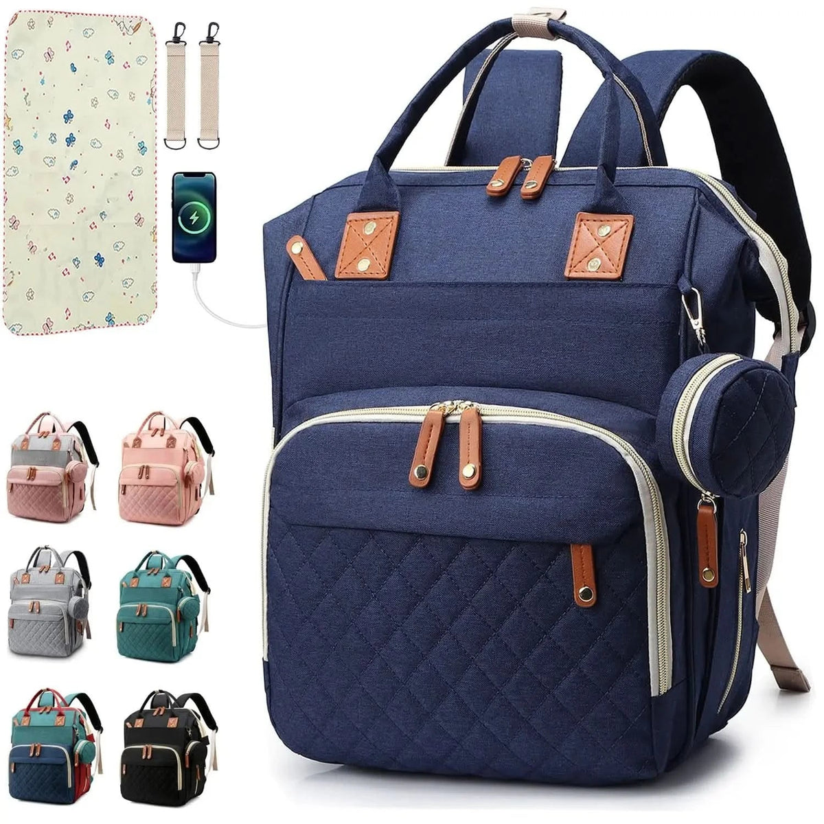 PARENTGO – Versatile diaper bag backpack with changing pad and pacifier case