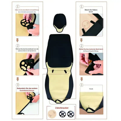 Car Seat Covers for Front Seats, Faux Leather Car Seat Cover with Padded Foam Core, Universal Auto Seat Cover